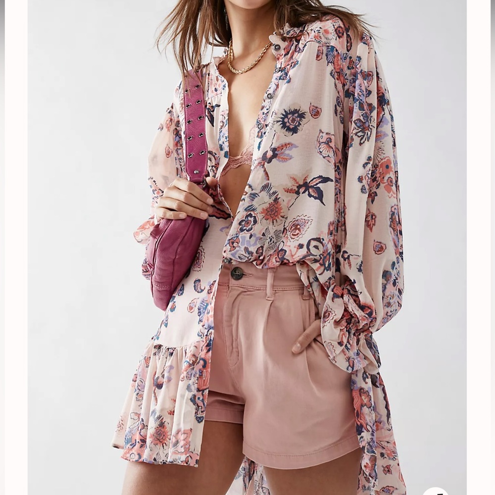 Free People Ibiza Nights Mini Dress in Pink NWOT